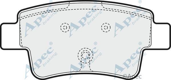 APEC BRAKING Комплект тормозных колодок, дисковый тормоз PAD1559